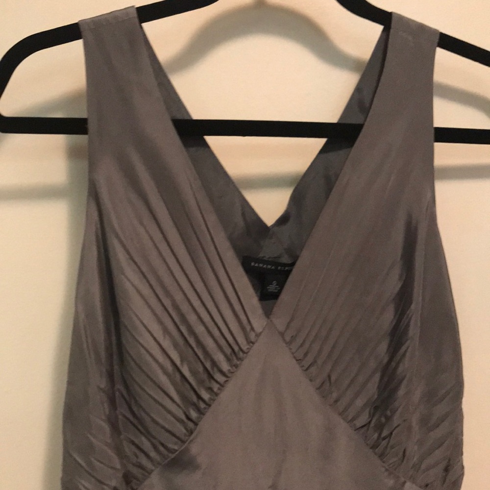 Banana Republic Charcoal Silk Dress